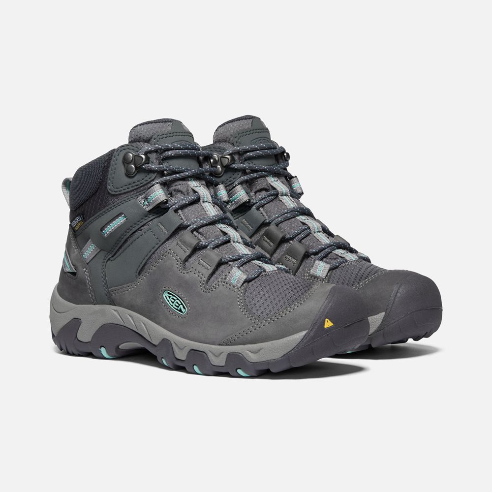 Keen Laarzen Dames Donker Grijs - Steens Leern Waterproof - 06293-BLHE